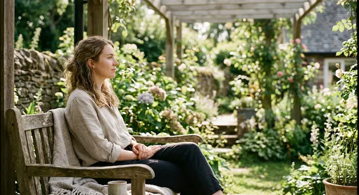 Person sitting in quiet reflection near a window, representing the practice of noticing your thoughts.